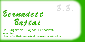 bernadett bajtai business card